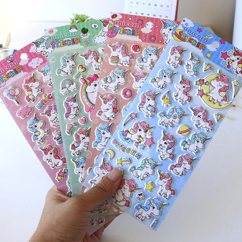 Unicorn Foam  3D Decorative Colorful Stickers Diary Sticker Scrapbook Decoration PVC Stationery Stickers ► Photo 1/5