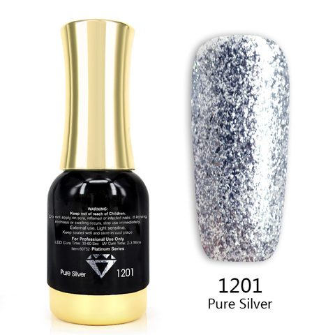 2022 New Venalisa supply nail art Venalisa 12ml supper diamond shining glitter sequin starry platinum nail enamel gel polish ► Photo 1/6