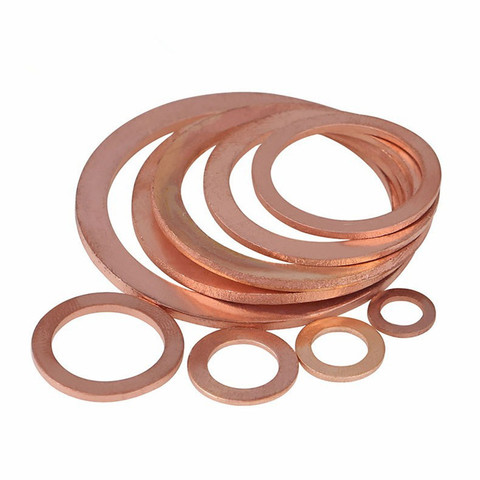 10PCS Solid Copper Washer Flat Ring Gasket Sump Plug Oil Seal Fittings 3*5*1MM Fastener Hardware Accessories 3x5x1MM ► Photo 1/4