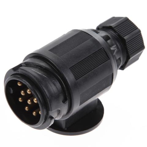 Practical 13-Pin Trailer Socket Black European-style Electrical Plug Sockets Camping RV Caravan Car Styling Trailer Socket ► Photo 1/6