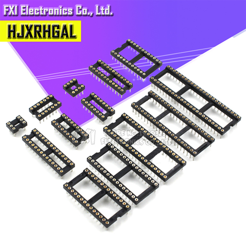 10PCS Round Hole IC socket Connector DIP 6 8 14 16 18 20 24 28 40 pin Sockets DIP6 DIP8 DIP14 DIP16 DIP18 DIP20 DIP28 DIP40 pins ► Photo 1/6