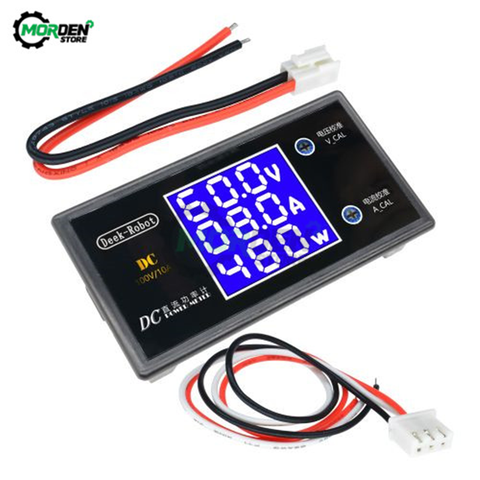 DC 100V 10A/DC 50V 5A Digital Voltmeter Ammeter LED Display DC Amp Volt Meter Voltage Current Tester Wattmeter 1000W/250W ► Photo 1/6