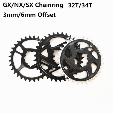 Sram GX NX SX Eagle Chainring Crown 12 Speed Direct Mount 32T 34T Chainring 3mm 6mm Offset X-SYNC 2 ► Photo 1/6