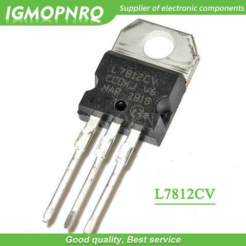 10pcs/lot 7812 three-terminal voltage regulator circuit + 12V L7812CV TO-220 new original ► Photo 1/1