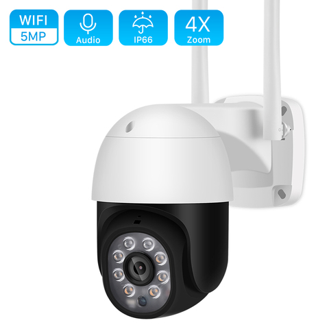 5MP PTZ Wifi IP Camera Outdoor Auto Tracking 4X Digital Zoom 3MP Cloud Security CCTV Camera AI Human Detect P2P Wireless Camera ► Photo 1/6