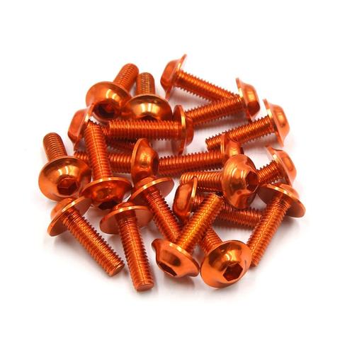 6pcs/8pcs/15pcs/20pcs M6 x 20mm Orange Hexagon License Plates Fairing Bolts Screw for Motorcycle ► Photo 1/6