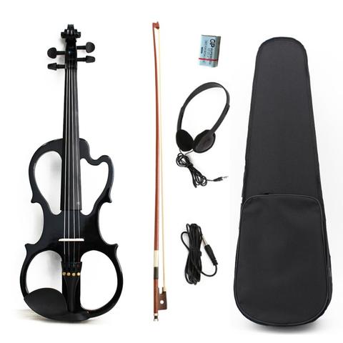 4/4 size with Case Bow Strings Solid Wood Electric Violin For Beginner Students ► Photo 1/6