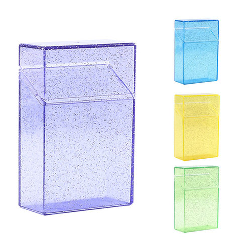 1pcs Plastic Clear Cigarette Case (20 Capacity) Shining Cigarettes Box Portable Cigarette Holder Container for Smoker, 5 Colors ► Photo 1/5