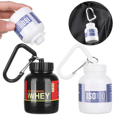 Mini Portable Protein Powder Bottle With Keychain Health Funnel Medicine  Bottle Advertising Bottle Outdoor Sports Storage Bottle