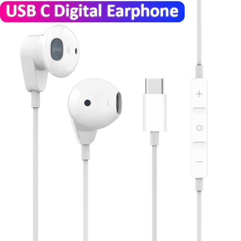 Realtek ALC4050 USB Type C Earphones w/ DAC Audio Converter Digital Wired Earbuds for Xiaomi Huawei Pixel Samsung Sony Meizu ► Photo 1/6