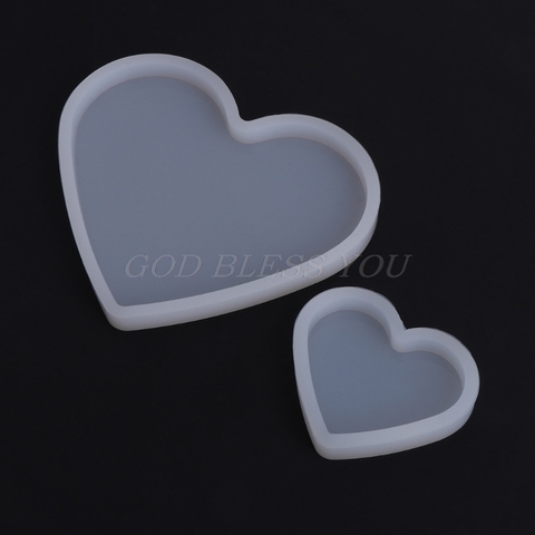 Silicone Mold Heart Shape Epoxy Resin DIY Jewelry Making Crafts Cake Decorations Drop Shipping ► Photo 1/6