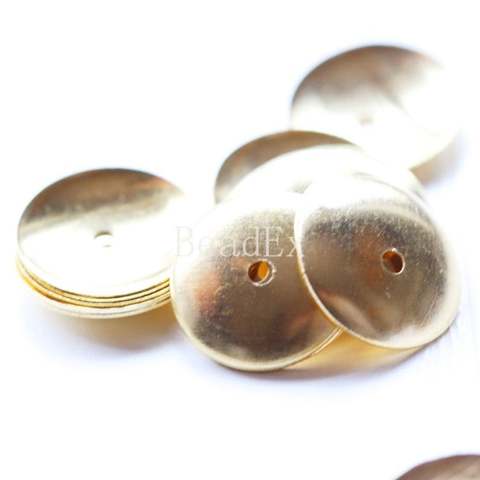 120 Pieces Raw Brass Bead Caps-12mm (502C) ► Photo 1/2