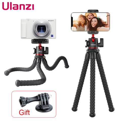 Ulanzi MT-33 Octopus Flexible Tripod DSLR SLR Camera Smartphone Vlog Tripod with Adjustable Ballhead Cold Shoe for LED Light Mic ► Photo 1/6