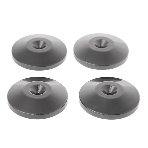 Crust Pro New 4 Pcs Isolation Spike Stand Feet Pad Speaker Amplifier Nickel Plated Cone Base Metal Black Isolation Spike ► Photo 1/6