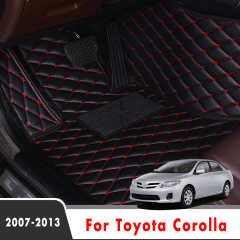 For Toyota Corolla X 10th E140 E150 2013 2012 2011 2010 2009 2008 2007 Car Floor Mats Accessories Leather Carpets Waterproof ► Photo 1/6