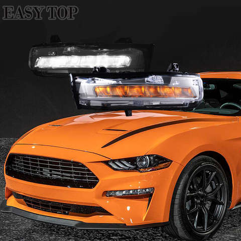 OEM Type LED Front Turn Signal Light With Water Flash Function For Mustang 2022+(US Version) ► Photo 1/1