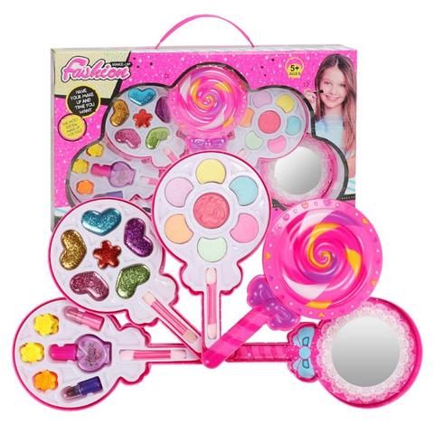Girl Makeup Set No Toxic Children Play House Cosmetic Kit Lollipop Pretend Play Makeup Beauty Toys Accessory Child Gifts TSLM1 ► Photo 1/6