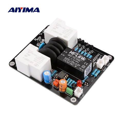 AIYIMA 2000W High Power Soft Start Board 30A Dual Temperature Control Switch Delayed Start Board For Amplifier Amp DIY ► Photo 1/6