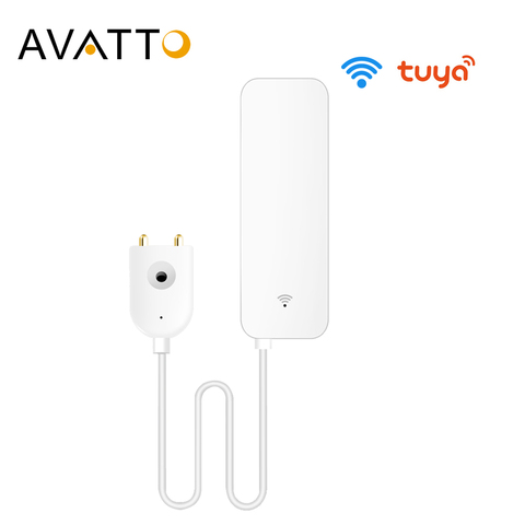 AVATTO Tuya WiFi Water Leak Sensor, Water Leak Detector, Smartlife APP Notification Alerts,Water Flood Leak Alarm Home Security ► Photo 1/6