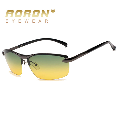 AORON Men's Polarized Sunglasses Day and Night Glasses Vison Multifunction Reduce Glare UV400 Sun Glasses Goggles ► Photo 1/6