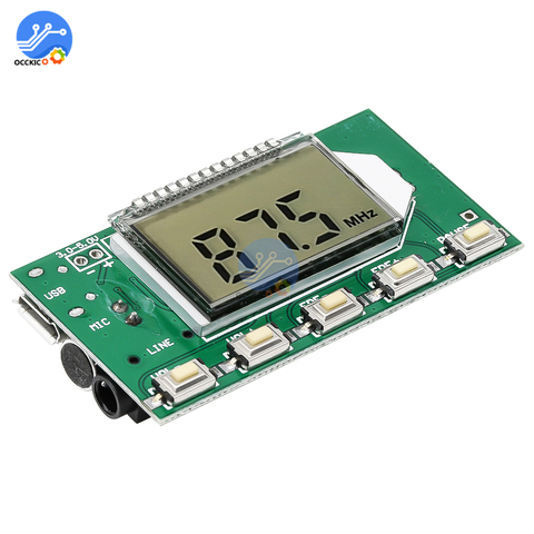 FM Transmitter Module 7MHz-108MHz DC 3-5V Audio Radio  Wireless Receiver Microphone Stereo FM Transmitter LED Display ► Photo 1/6