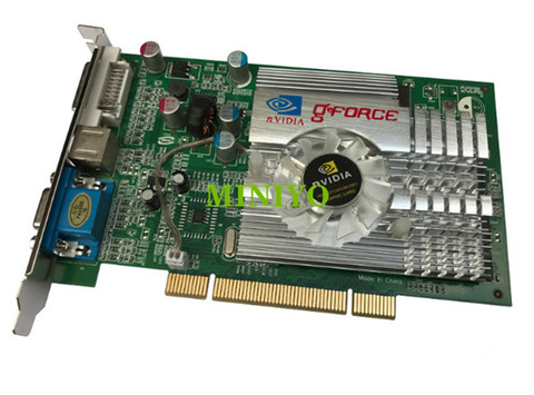 High Quality for nVIDIA GeForce FX5500 FX5200 256M 128bit DDR PCI VGA+S-VIDEO+DVI Video Graphic Card ► Photo 1/3