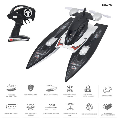 EBOYU FY616 RC Boat 2.4GHz 35km/h High Speed RC Racing Boat Velocity Remote Control Boat Toy for Kids and Adults ► Photo 1/6