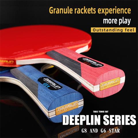 Deeplin Table Tennis Racket Professional Six-star One Eight-star Pong Racket Single Raw Rubber Racket Ping Pong Racquet ► Photo 1/6