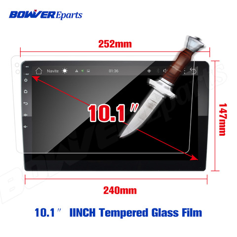 9 10.1 INCH Tempered Glass Protective Film For TEYES CC2 CC2L Spro 2 DIN GPS Car Radio Multimedia Player Navigation Android 8.1 ► Photo 1/6