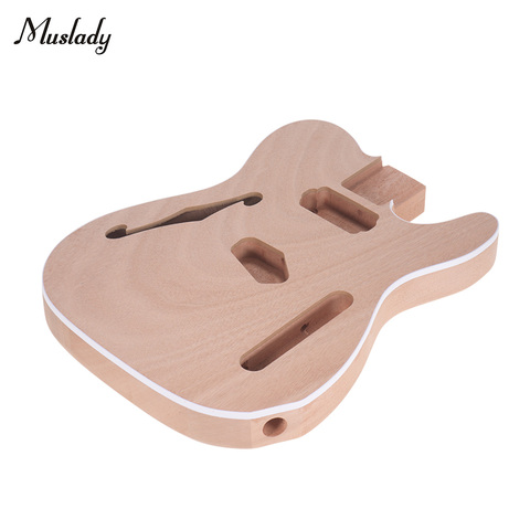 Muslady TL-F Unfinished Electric Guitar Body Blank Guitar Body Barrel DIY Mahogany Wooden Body Guitar Parts Accessories ► Photo 1/1