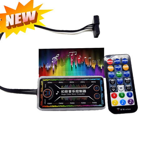 Magic color music controller fan hub support 6pin RGB fan and led strip ► Photo 1/4