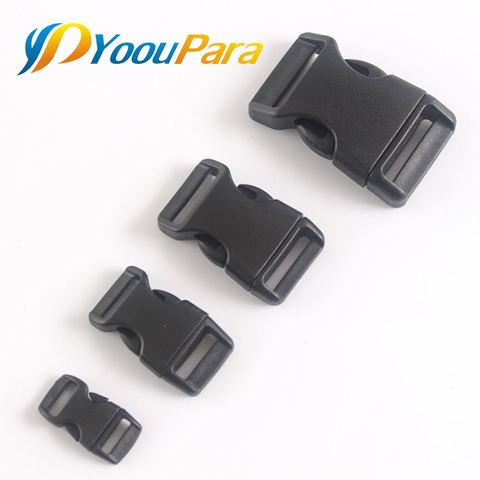 100pcs/lot 5/8contoured Curved Side Release Black Plastic Buckles