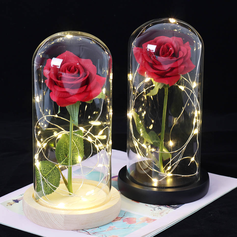 Middle Beauty And The Beast Rose Rose In Glass Dome Forever Pink Red Rose Preserved Rose Belle Rose Special Romantic Gift Price History Review Aliexpress Seller Shop Store Alitools Io