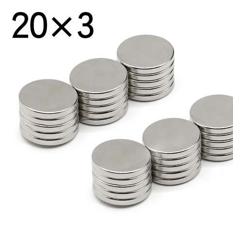 5/10/20/50 Pcs 20x3 Round NdFeB Neodymium Magnet N35 Super Powerful imanes Permanent Magnetic Disc ► Photo 1/6