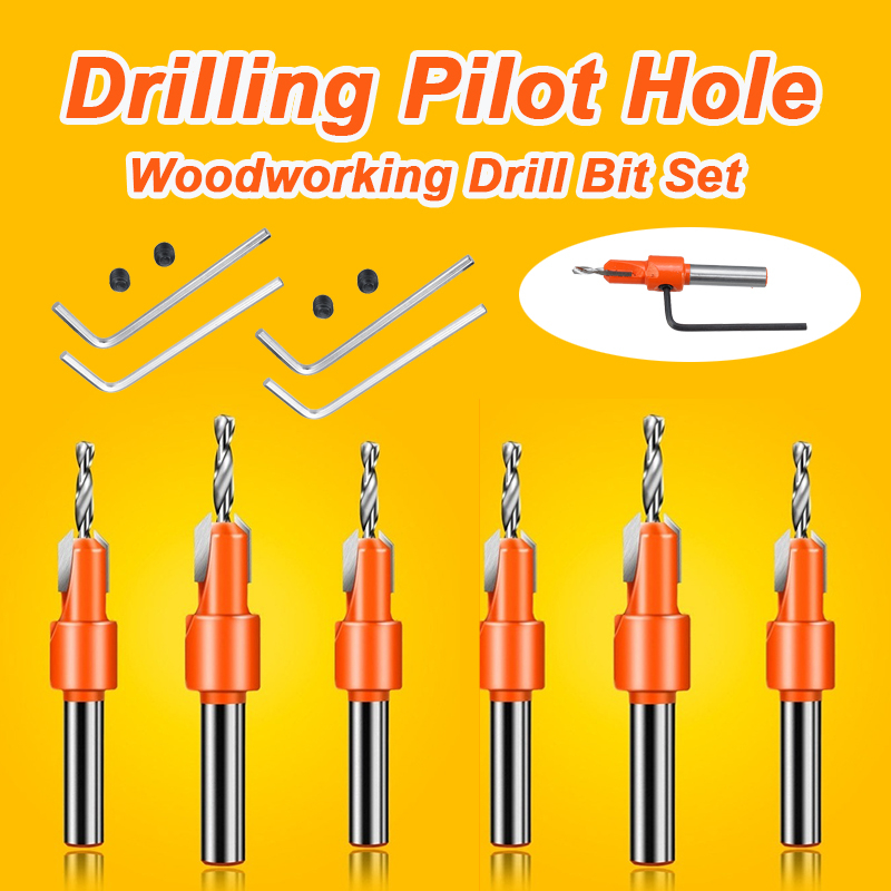 Countersink Drill Bit Woodworking Screws Chamfering Hole Drill for Wood Plastic 