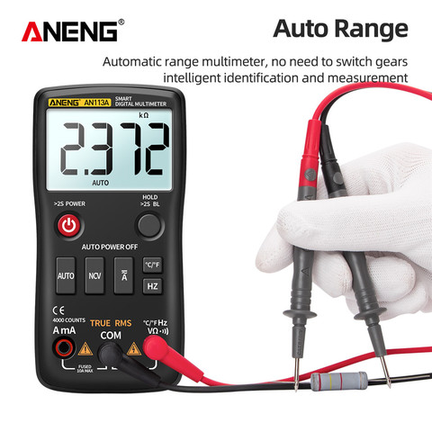 ANENG AN113A Digital Multimeter True RMS with Temperature Tester 4000 Counts Auto-Ranging AC/DC Transistor Voltage Meter ► Photo 1/6