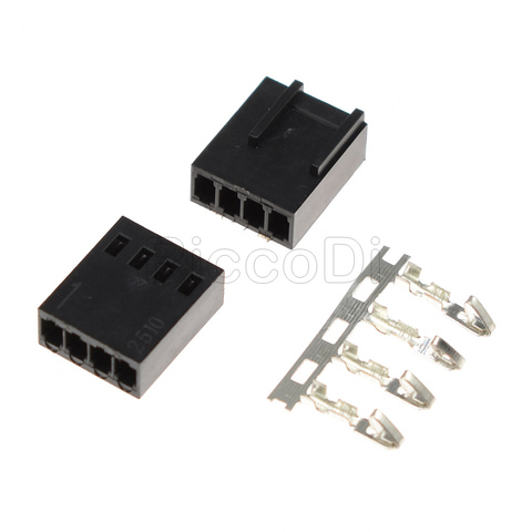 2510 4Pin Fan Female Connector with 4pcs Free Terminal Pins ► Photo 1/3