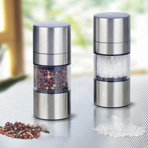 Stainless Steel Manual Salt Pepper Mill Grinder Portable Mill Seasoning Muller Kitchen Tools Spice Sauce Grinder Pepper Mill ► Photo 1/4