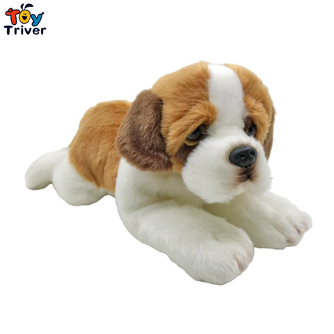 Plush Saint Bernard Dog Toy Triver Stuffed Animal Doll Puppy Pet Kids Baby Birthday Gift Present Home Shop Decoration Craft ► Photo 1/1