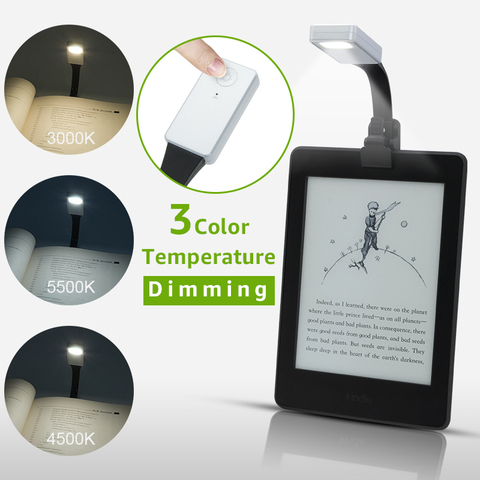 Portable LED Reading Book Light With Detachable Flexible Clip USB  Rechargeable Lamp For Kindle EBook Readers
