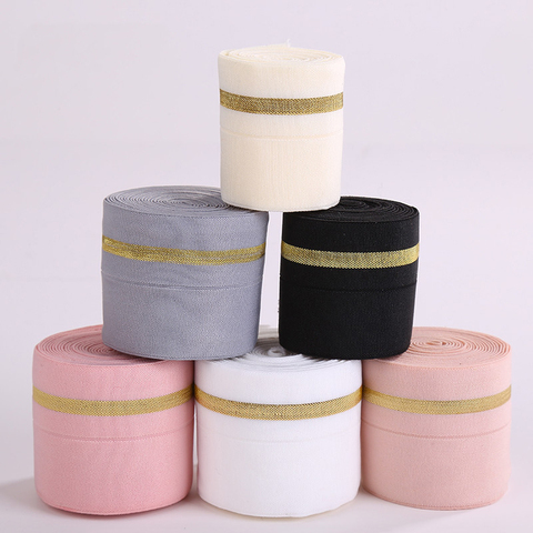 40mm Fold Over Elastic Bands 4cm Spandex Band Dress Lace Trim Sewing Underwear Gauze Edging Belt Clothing Accessories 1meter ► Photo 1/6