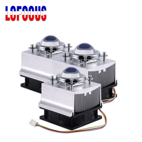 LED Heatsink Cooling Radiator + 60 90 120 Degrees Lenes + Reflector Bracket + Fans For 20 30 50 100 W Watt LED COB ► Photo 1/6