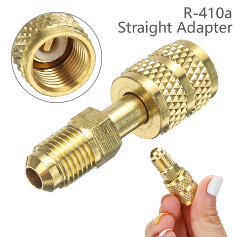 1pc Brass Air Conditioners Adapters Mayitr R410a Adapter Fitting 1/4