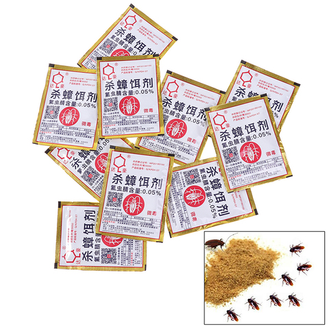 10PCS Effective Killing Cockroach Bait Powder Cockroach Repeller Insect Roach Killer Anti Pest Reject Trap Pest Control ► Photo 1/6