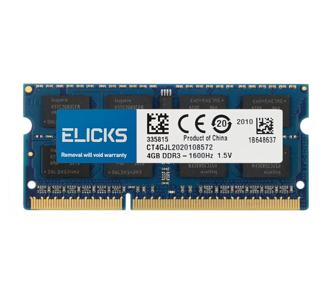 ELICKS DDR3L RAM 4GB 8GB 1600 MHz SODIMM PC3L-12800 Laptop Memory 204 Pin 1.35V blue ► Photo 1/2