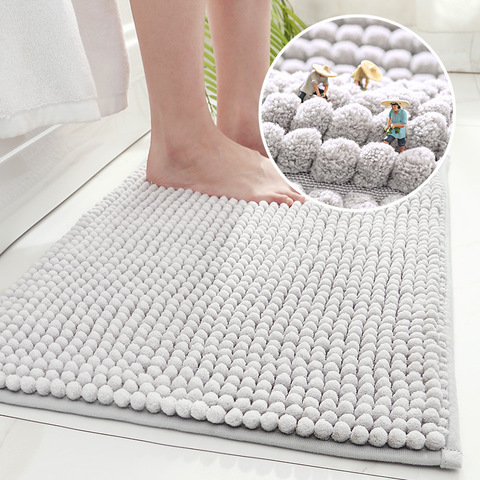 50X80cm thick chenille hotel bathroom floor mats home bedroom bathroom entrance non-slip absorbent foot mat ► Photo 1/4