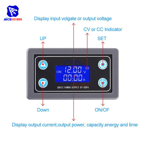 diymore CC CV Adjustable Buck Boost Converter Step Up/Down Power Supply Module DC 5-30V 4A 35W Voltage Regulator Solar Charging ► Photo 1/6