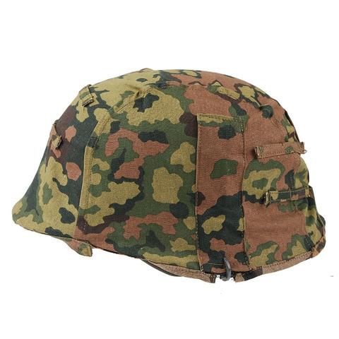 WWII GERMAN M35 REVERSIBLE HELMET COVER COLOR SPRING AND FALL OAK CAMO ► Photo 1/3