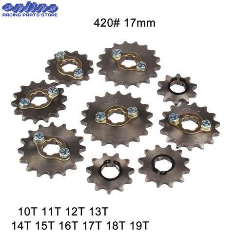 420# 17mm 10 11 12 13 14 15 16 17 18 19 Teeth Front Engine Sprocket For Z50 CRF50 Dirt Pit Bike Monkey ATV Quad Motorcyle Chain ► Photo 1/5