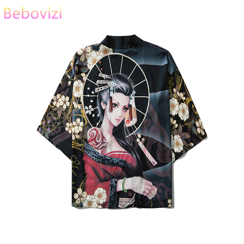 New 17 Style Harajuku Japanese Fashion Kimono for Girls Women Men 2022 Cardigan Blouse Haori Obi Asian Clothes Samurai  ► Photo 1/6